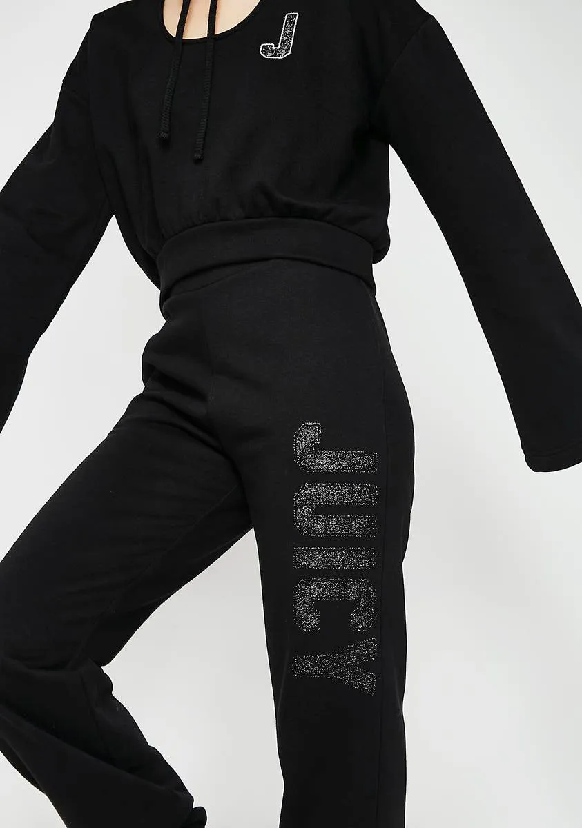 09 Glitter Logo Fleece Pants