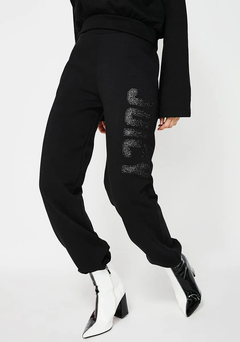 09 Glitter Logo Fleece Pants