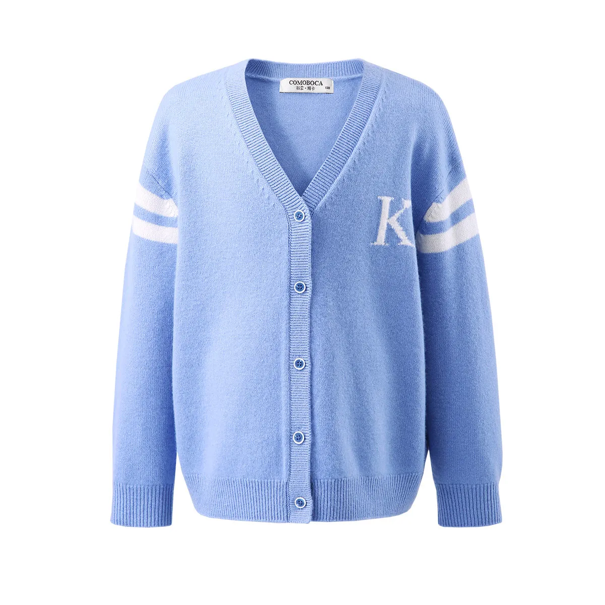 100% Wool Kids V Neck Cardigan