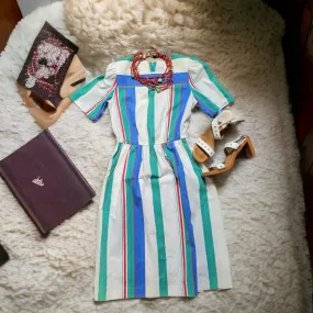 1970s Vintage Leslie Fay Stripe Size M