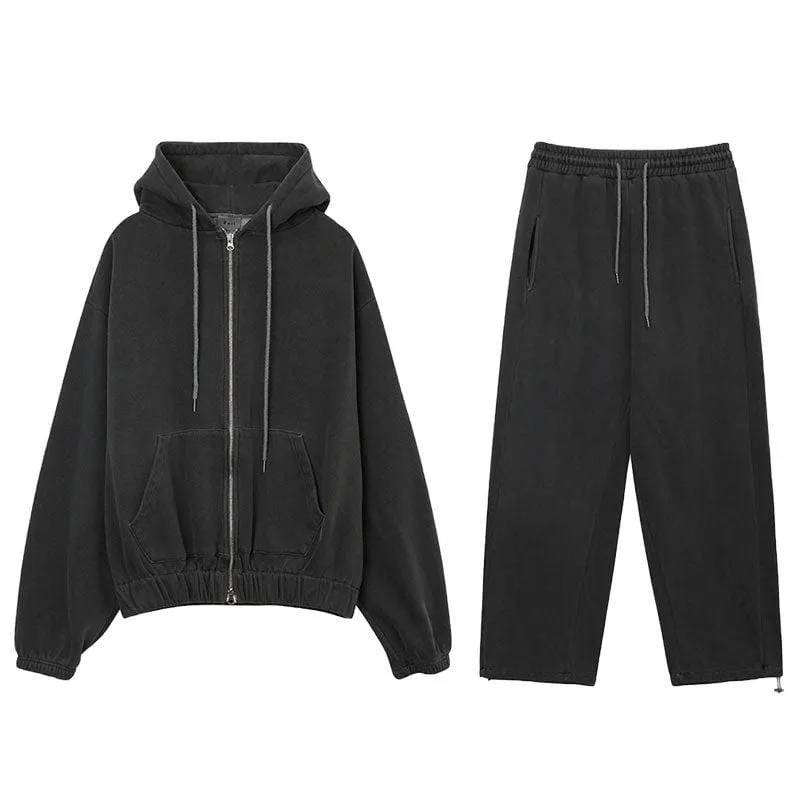 2061 Cropped Zip-Up Hoodie & Sweatpants