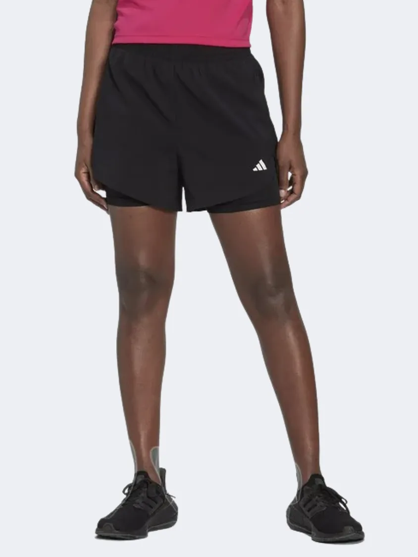 Adidas Two-In-One Women Training Short Black/ White