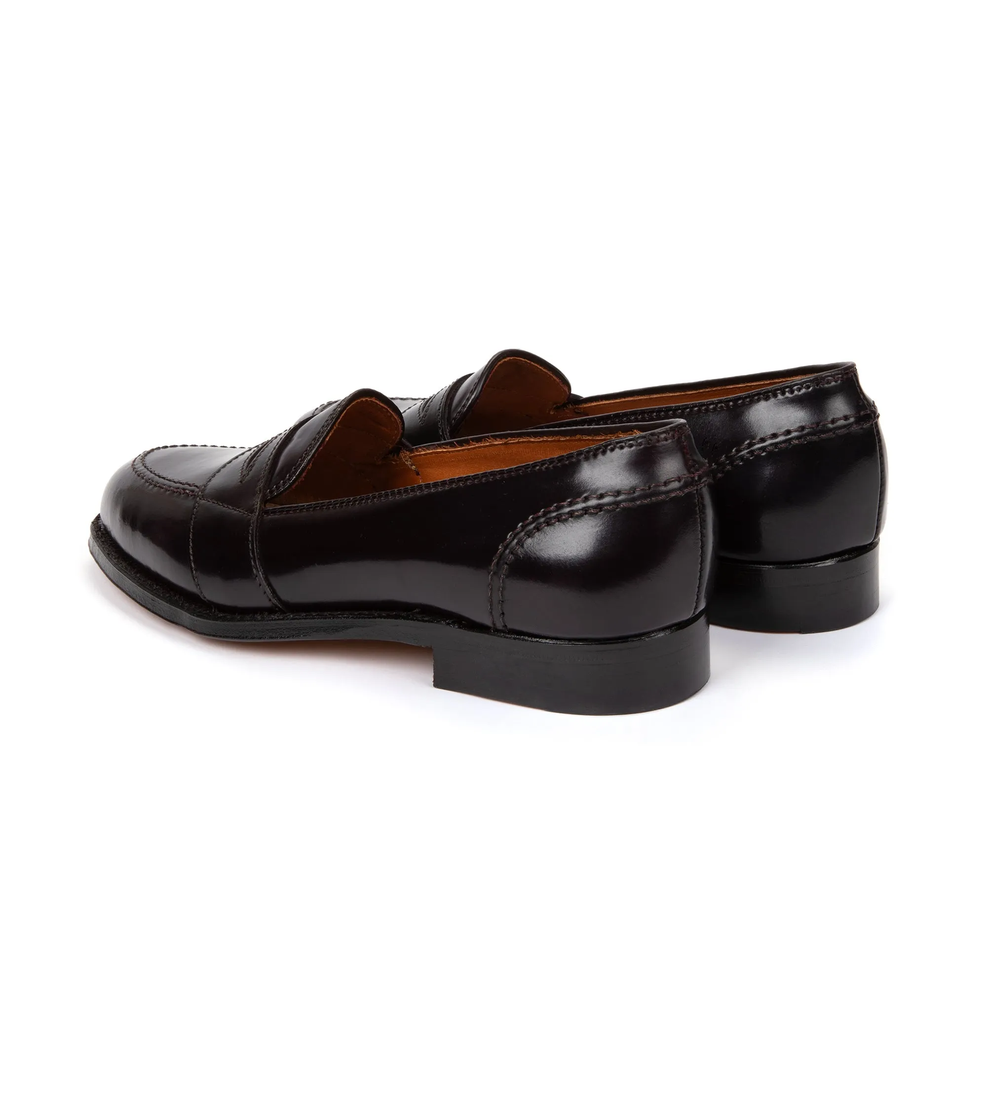 Alden Cordovan Full Strap Loafer: Dark Burgundy 684