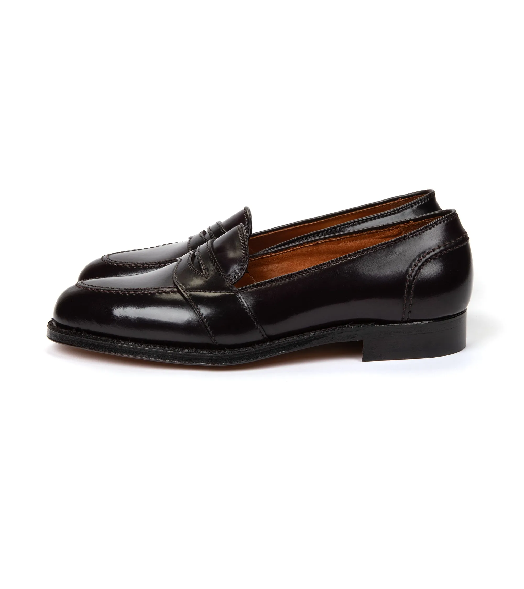 Alden Cordovan Full Strap Loafer: Dark Burgundy 684