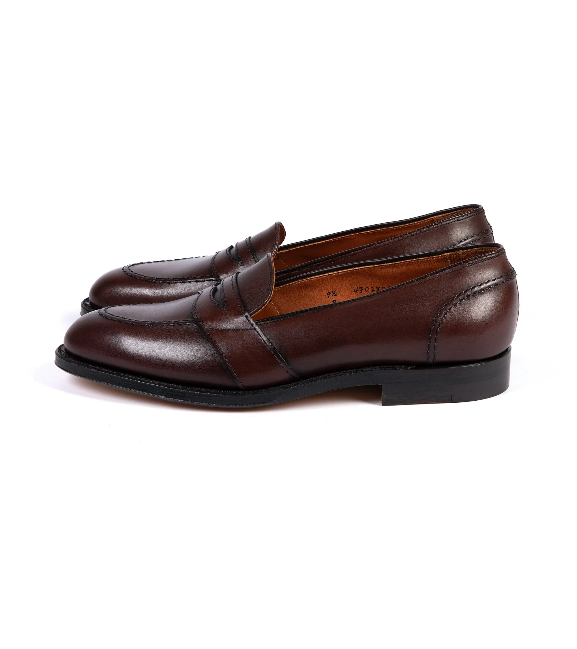 Alden Full Strap Leather Loafer: Dark Brown 686