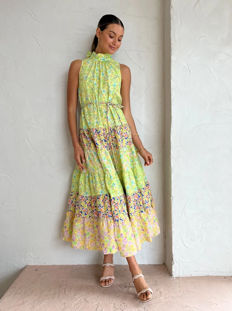 Alemais Daisy Spliced Midi in Multi