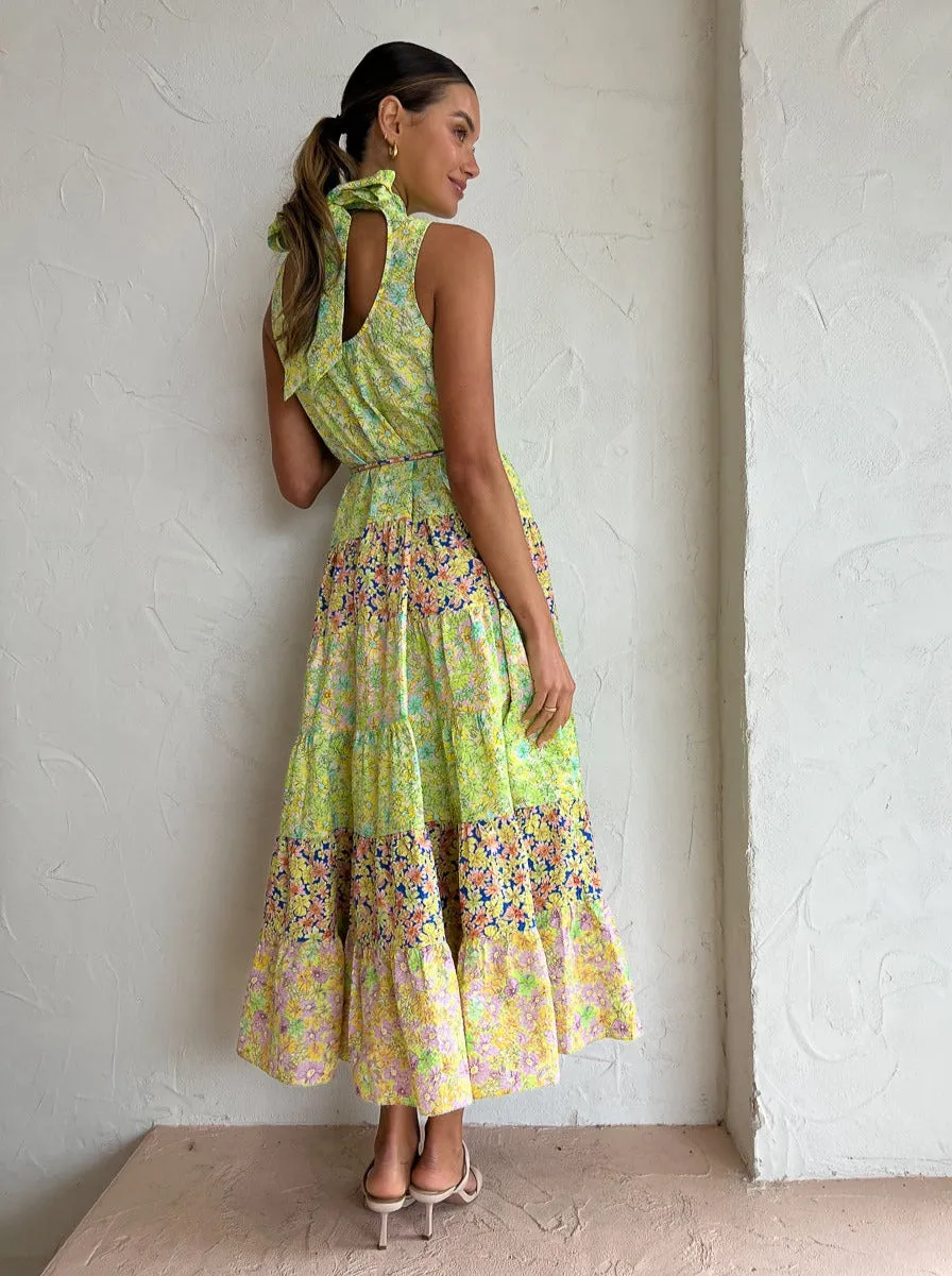 Alemais Daisy Spliced Midi in Multi