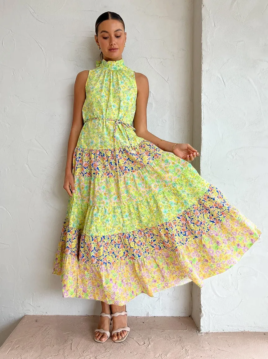 Alemais Daisy Spliced Midi in Multi