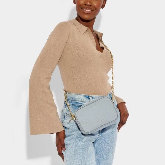 Amalfi Canvas Millie Crossbody Bag in Dusty Blue KLB2760