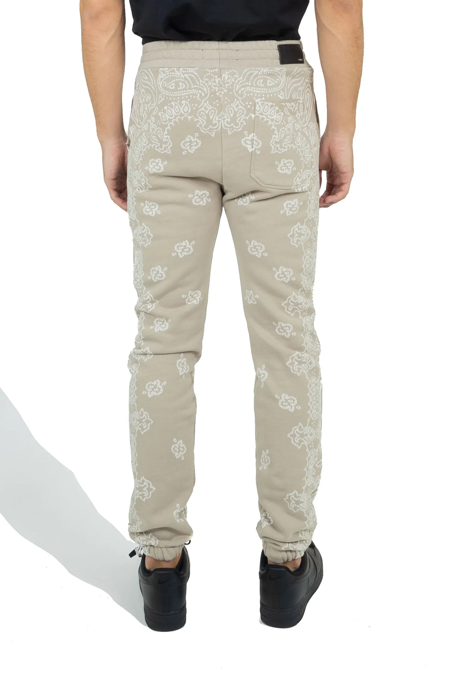 Amiri Bandana Bleach Sweatpants Beige