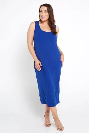 Amy Midi Stretch Slip - Royal Blue