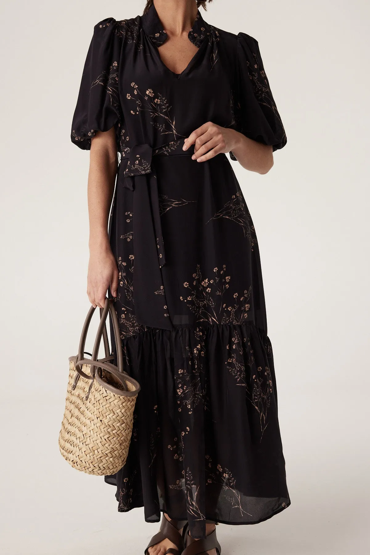 Angelique Dress - Black Floral