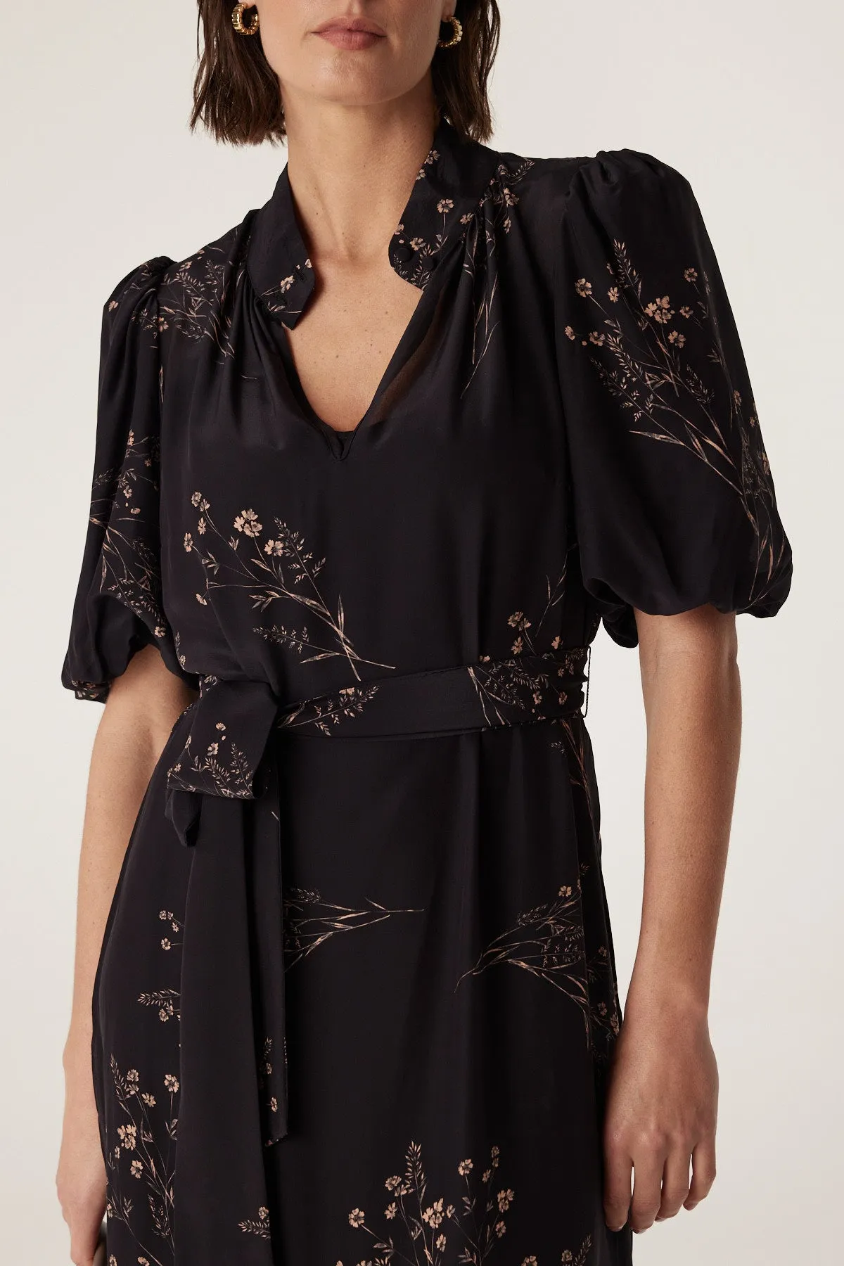 Angelique Dress - Black Floral