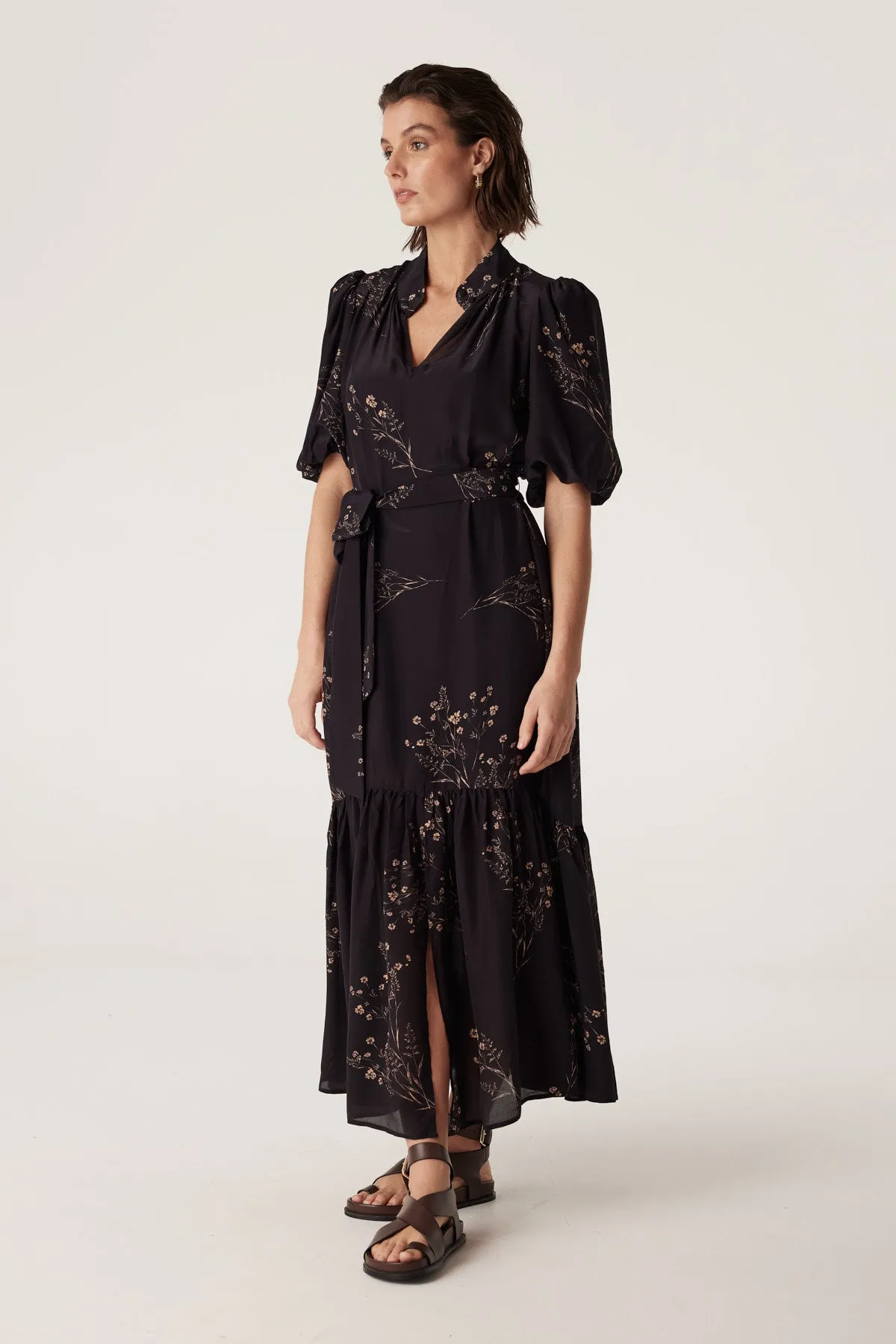 Angelique Dress - Black Floral