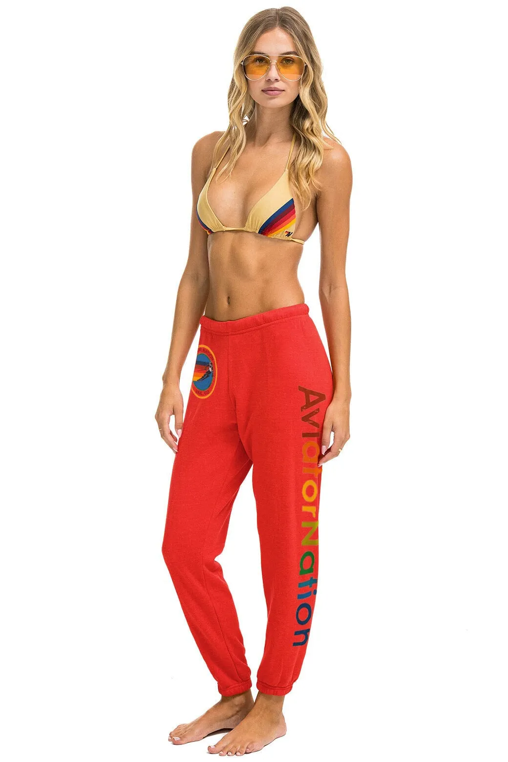 AVIATOR NATION VAIL SWEATPANTS - RED