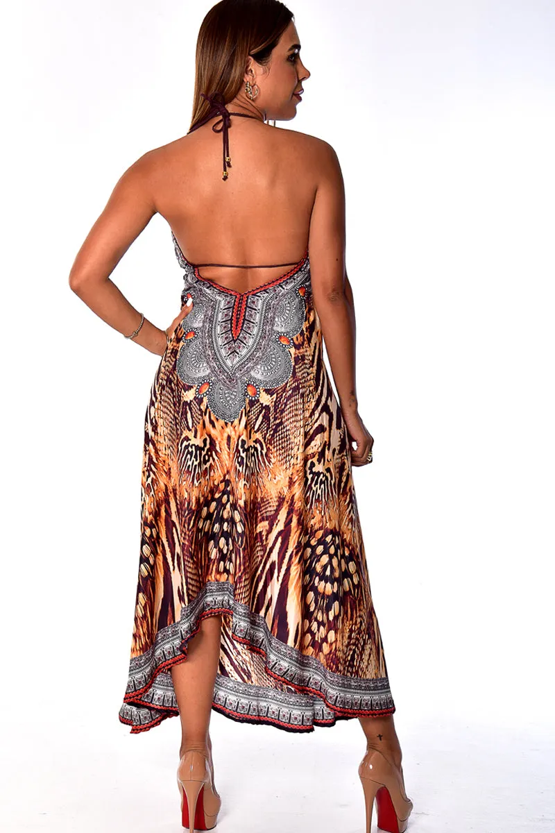 Azucar Ladies Sleeveless Animal Print Dress - LPD240