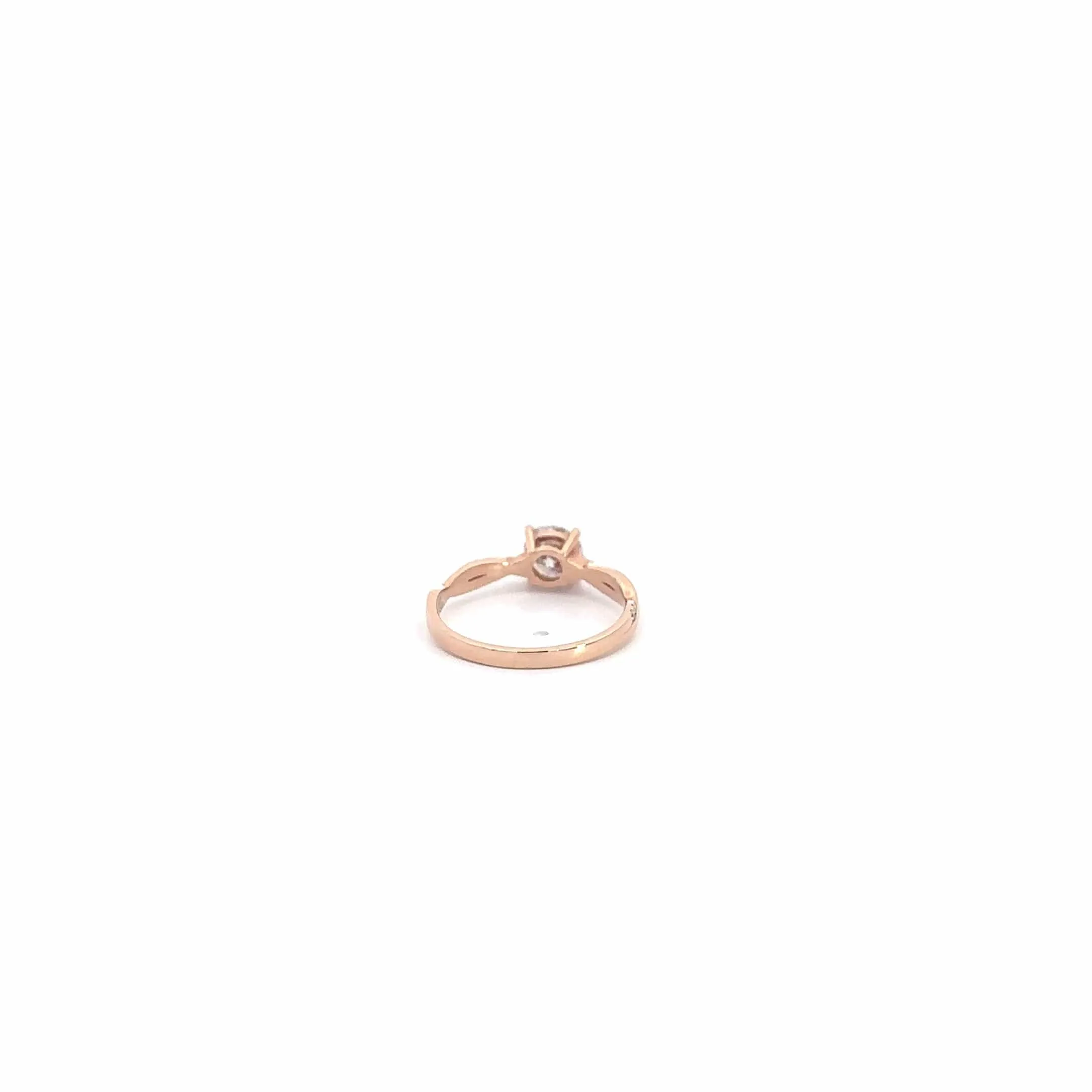 Baikalla 14k Rose Gold Rose cut Diamond Ring