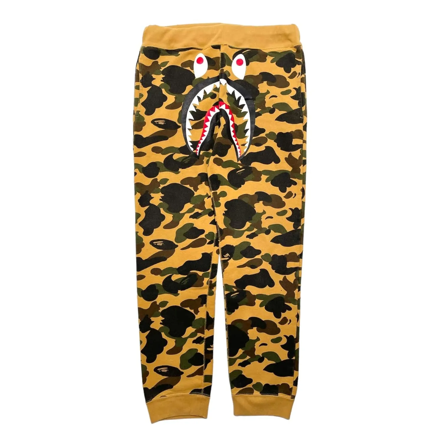 BAPE 1St Camo Shark Slim Sweatpants Green/Yellow