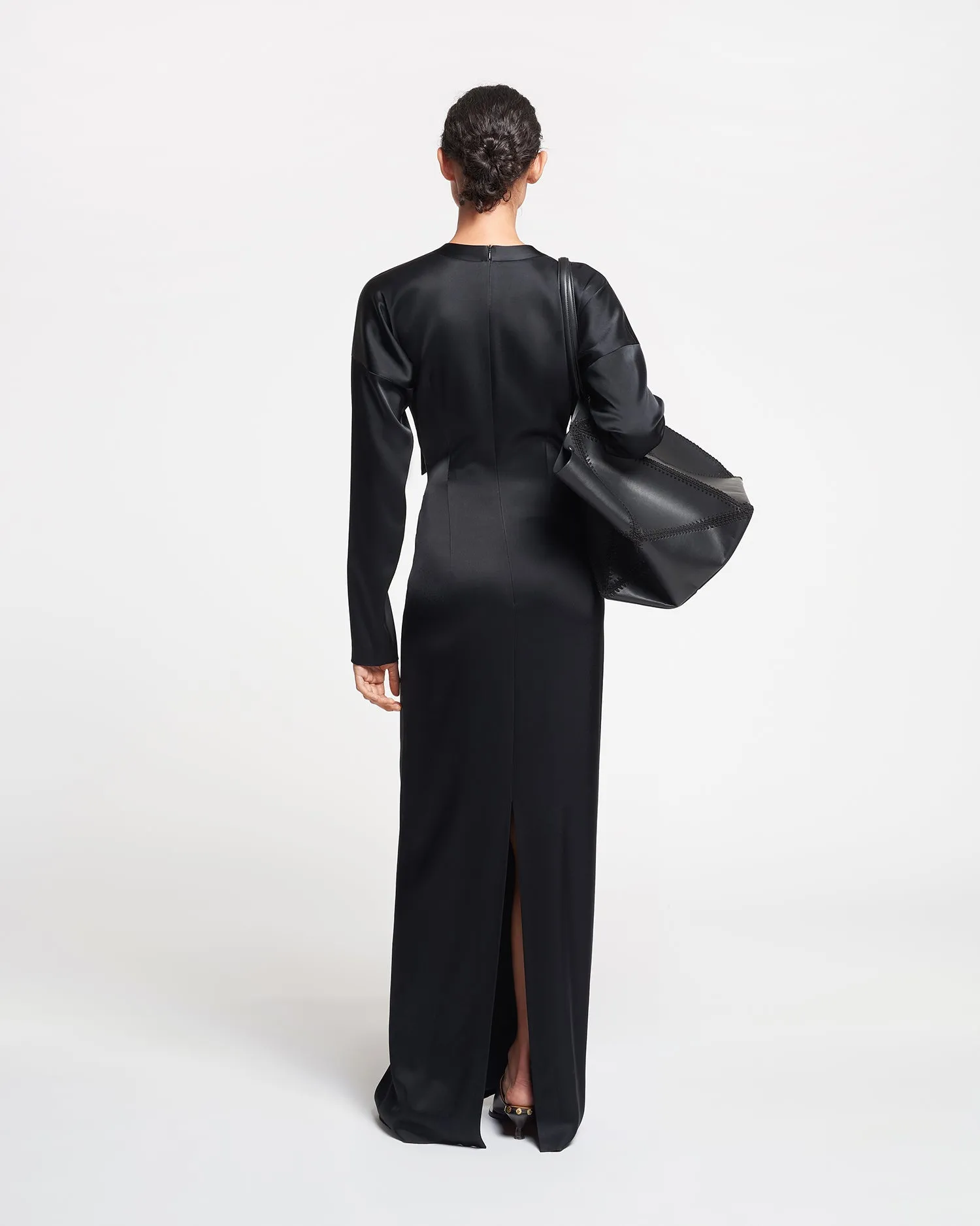 Beatriz - Slip Satin Maxi Dress - Black