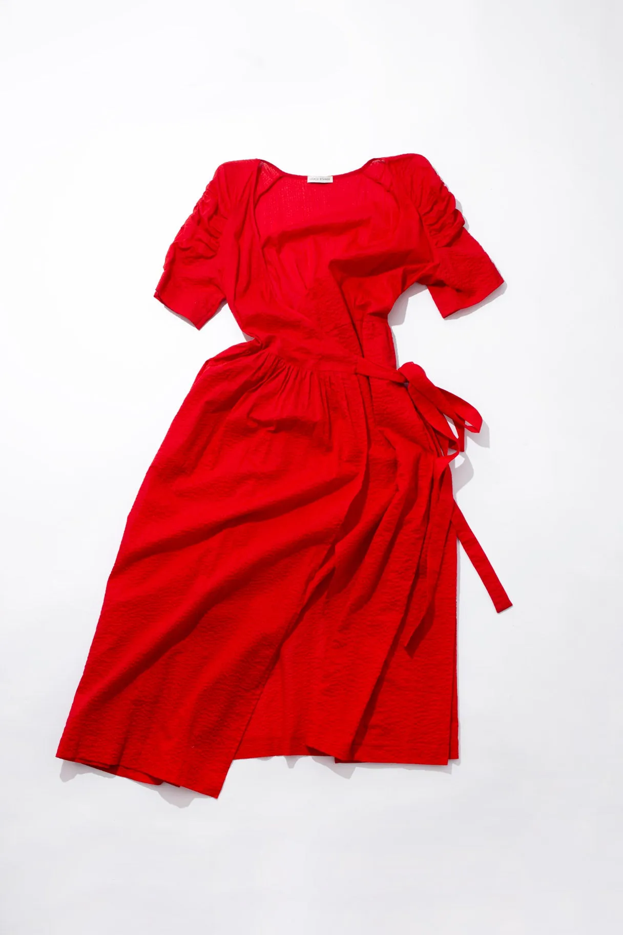 Bellis dress, red waffle