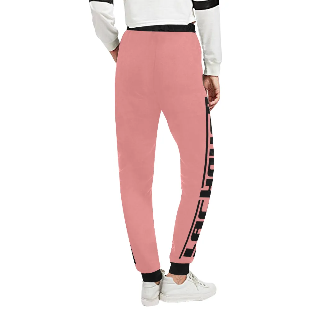 BLACC BORDER PINK Women's All Over Print Sweatpants