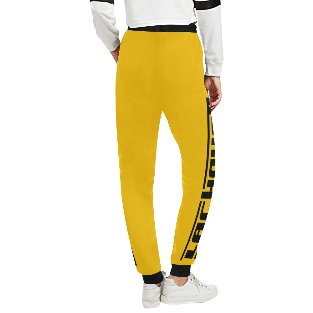 BLACC BORDER YELLOW Women's All Over Print Sweatpants