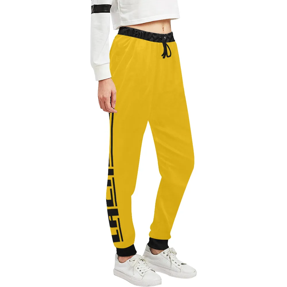 BLACC BORDER YELLOW Women's All Over Print Sweatpants