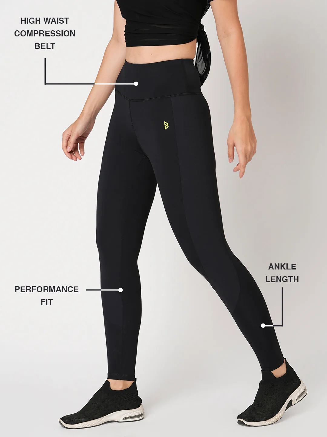 Black & Ribbed Core Leggings