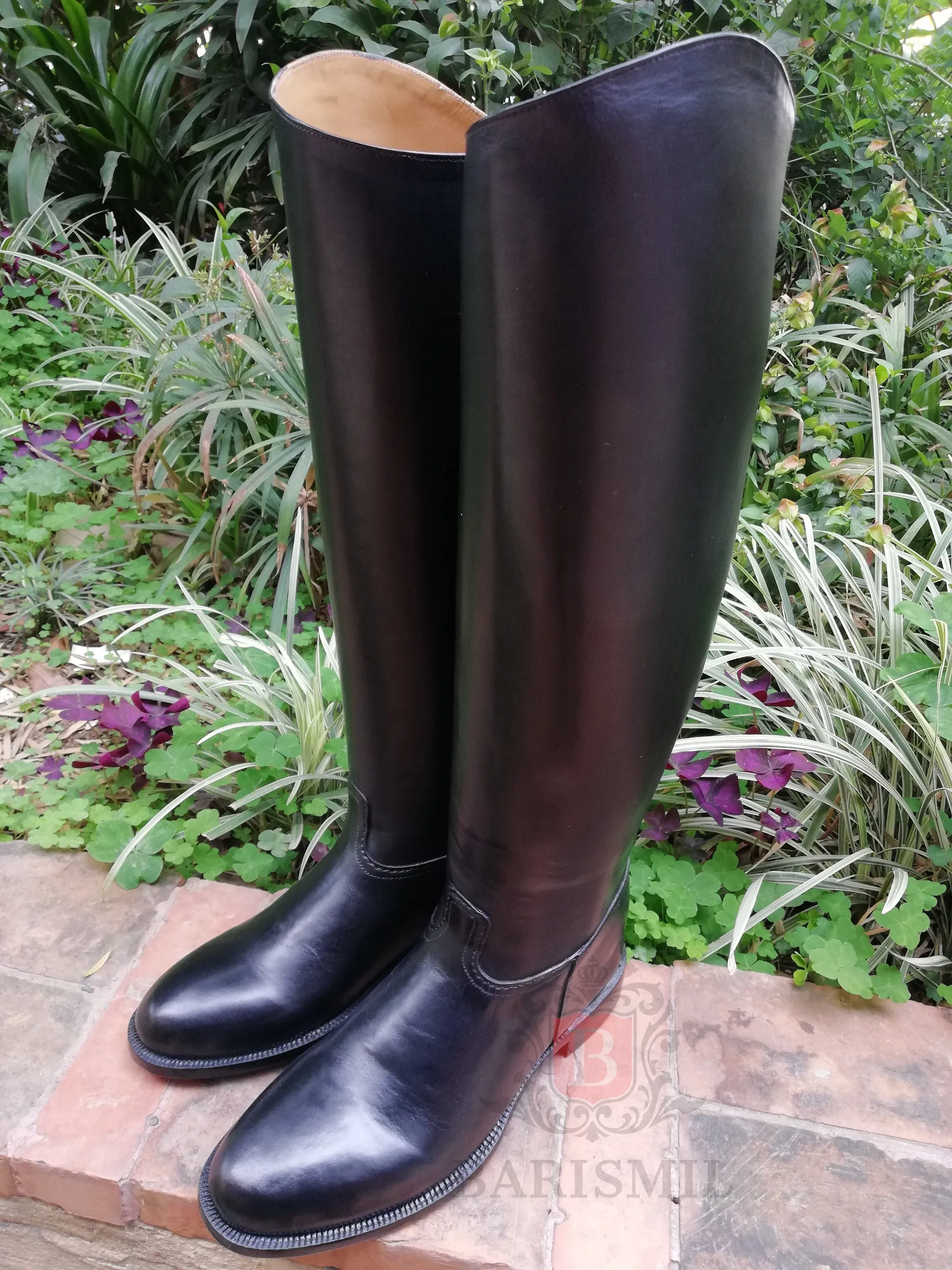 Black Leather Dressage Riding Boots