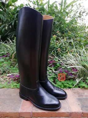 Black Leather Dressage Riding Boots