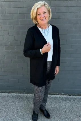 Black Ruffle Cardigan