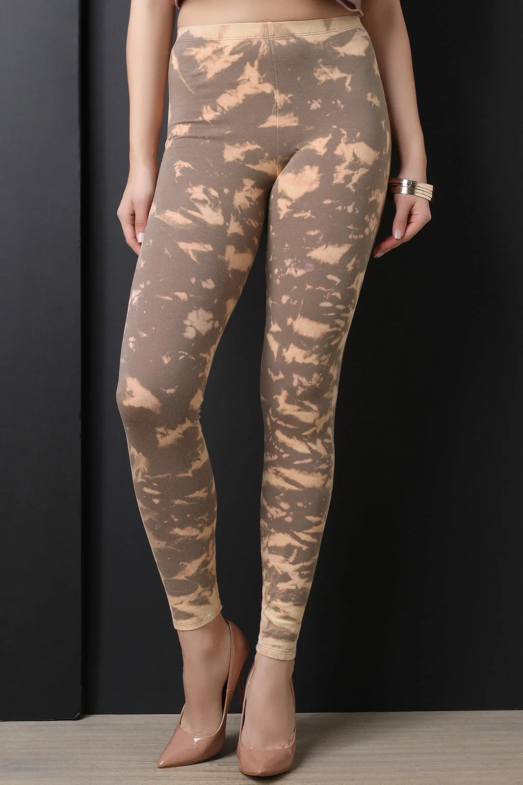 Bleach Blotch Dye Leggings