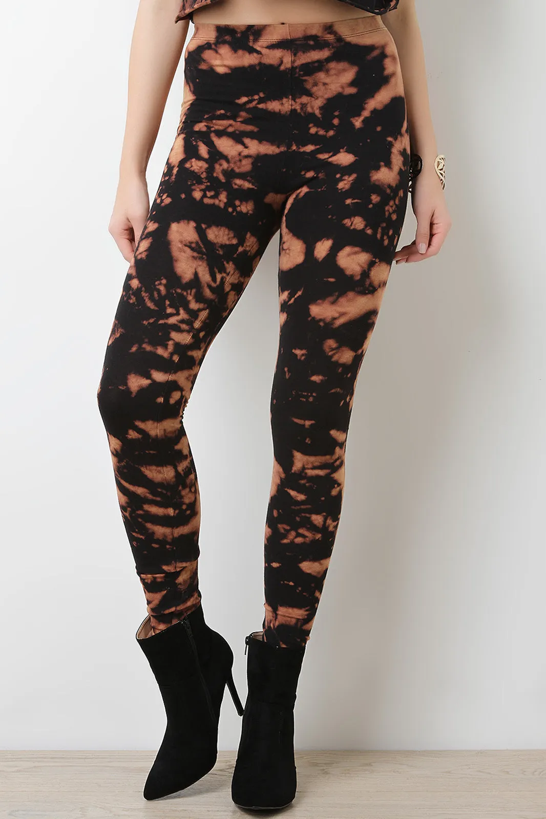 Bleach Blotch Dye Leggings