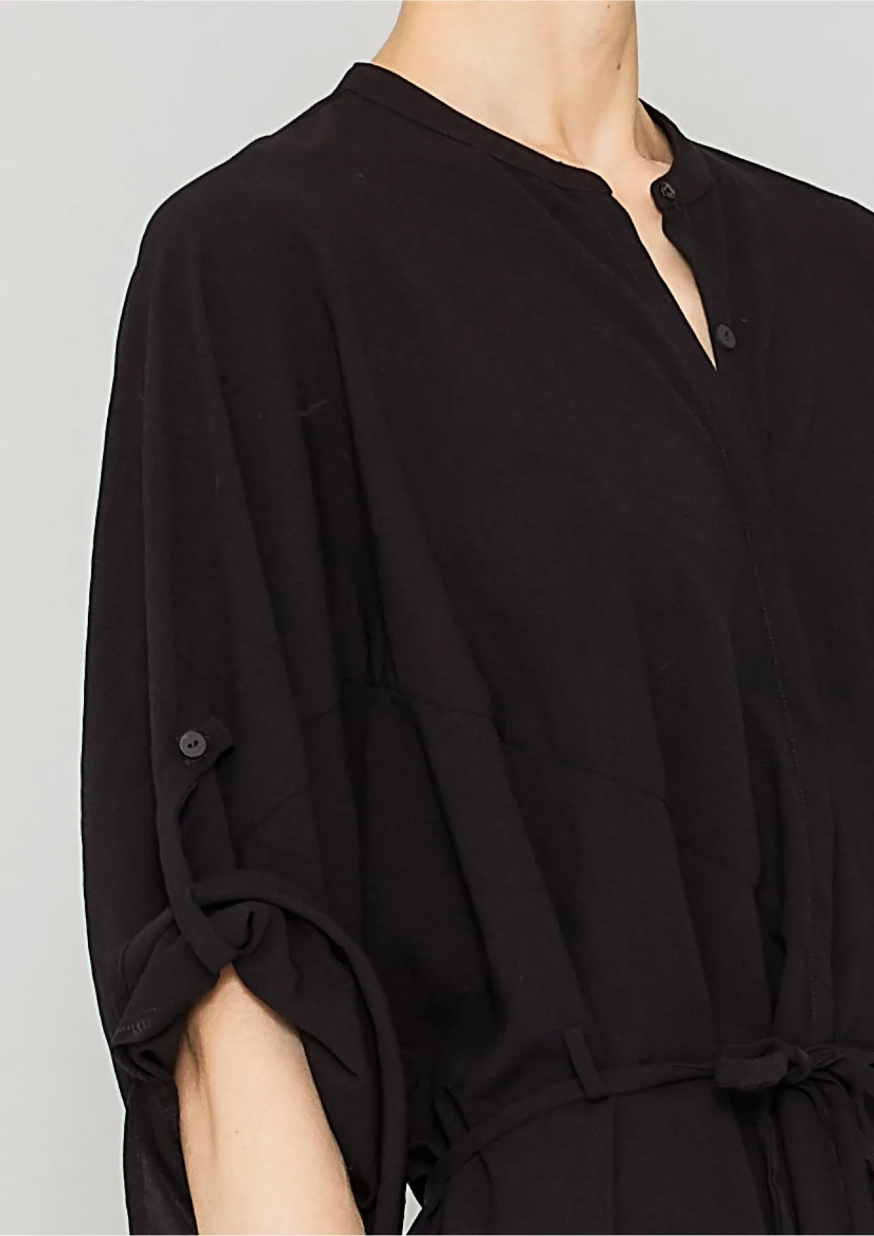 BLOUSE/DRESS/CARDIGAN - black plain