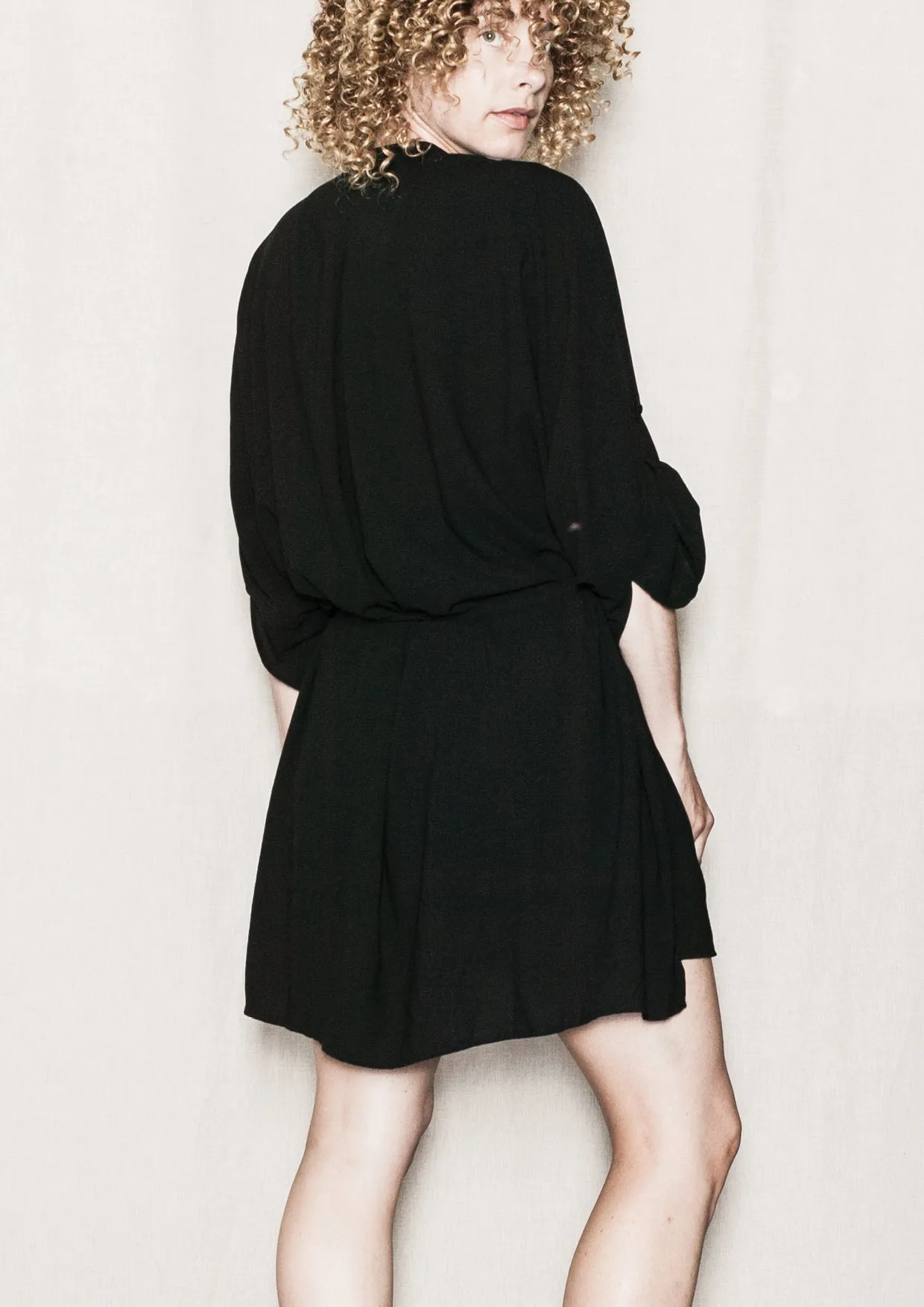 BLOUSE/DRESS/CARDIGAN - black plain