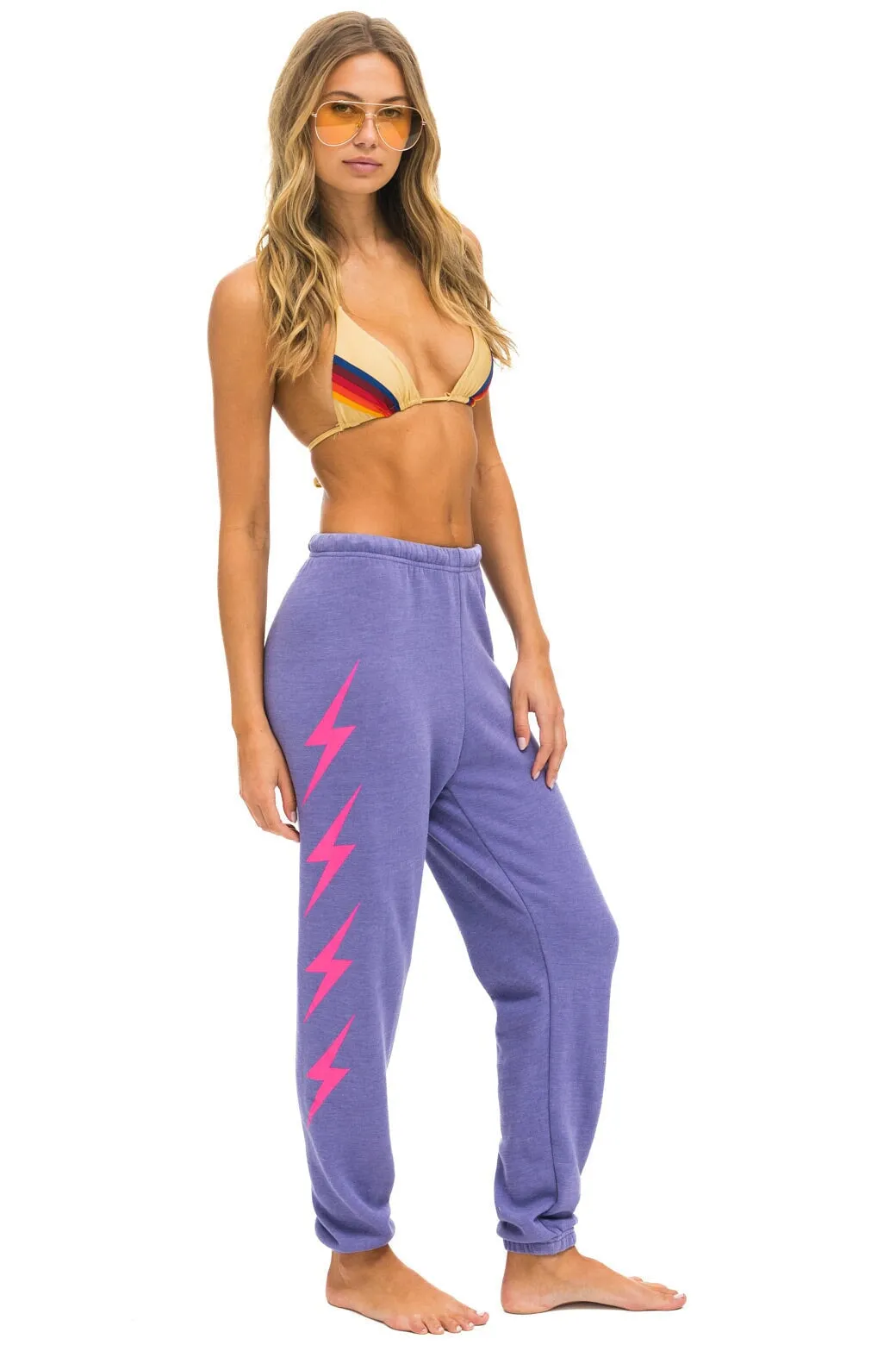 BOLT 4 SWEATPANTS - LAVENDER // NEON PINK