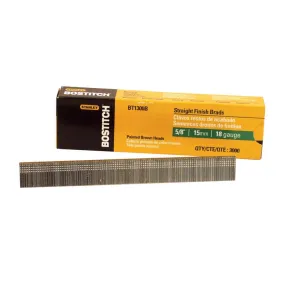 Bostitch 3/4 in. L X 18 Ga. Straight Strip Galvanized Brad Nails 3000 pk