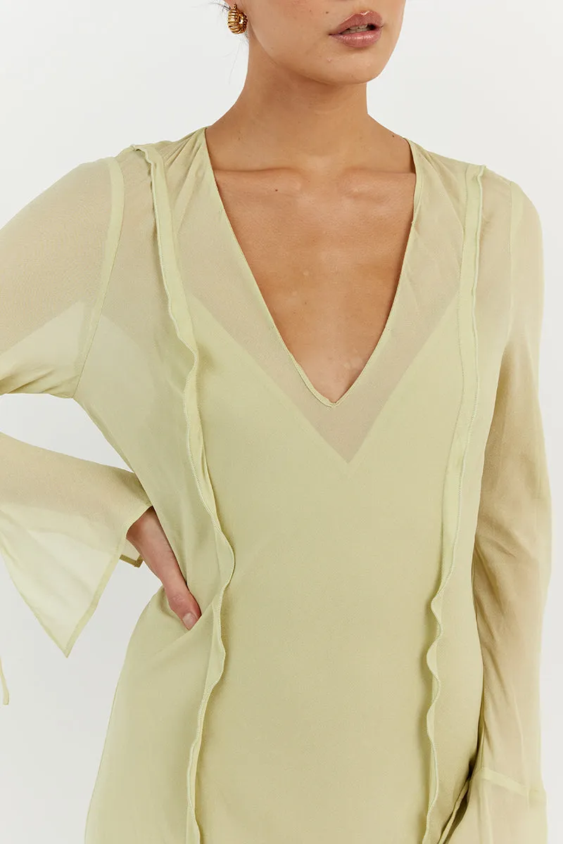 BOWIE LIME SHEER DRESS