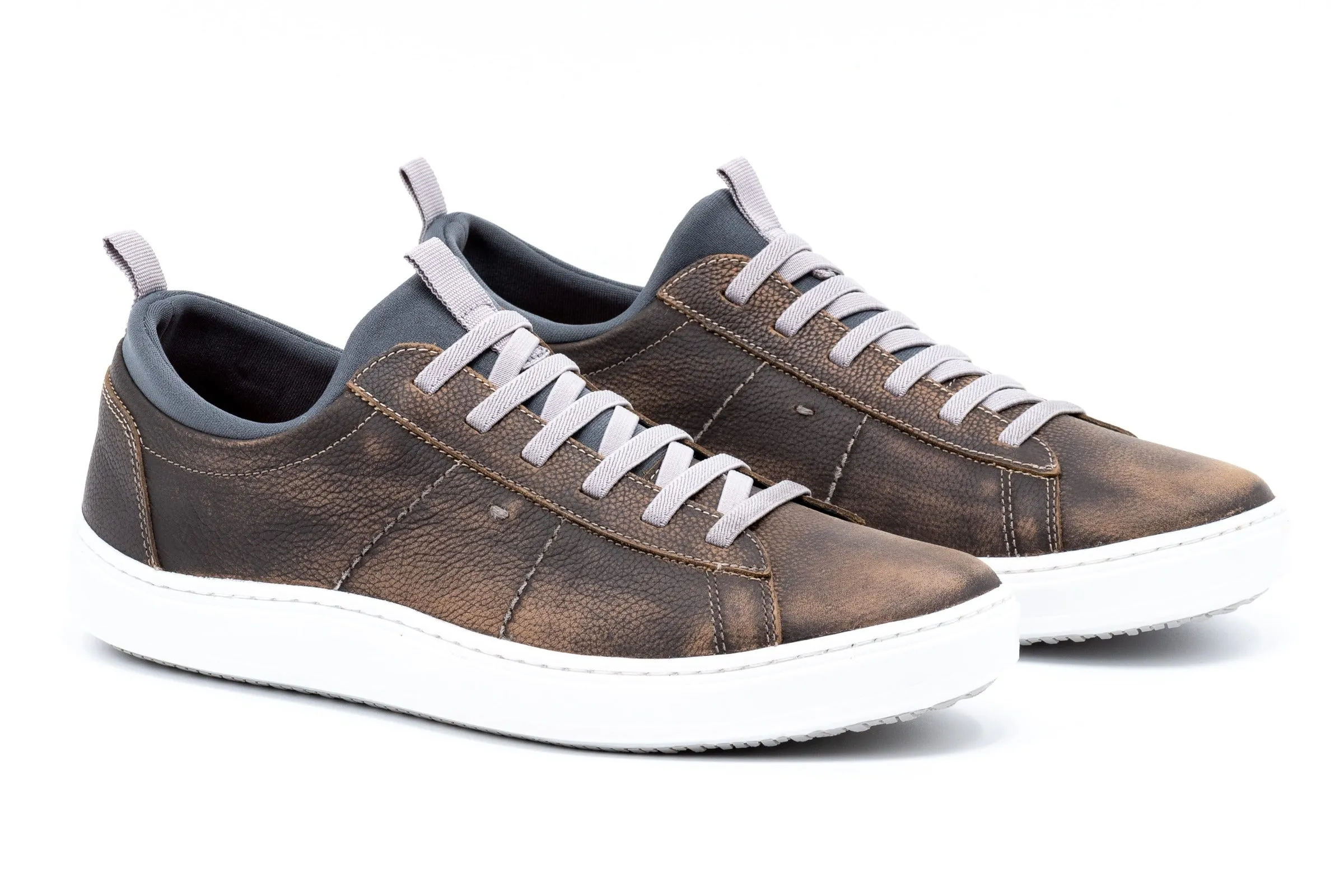 Cameron Pebble Grain Sneakers - Old Clay