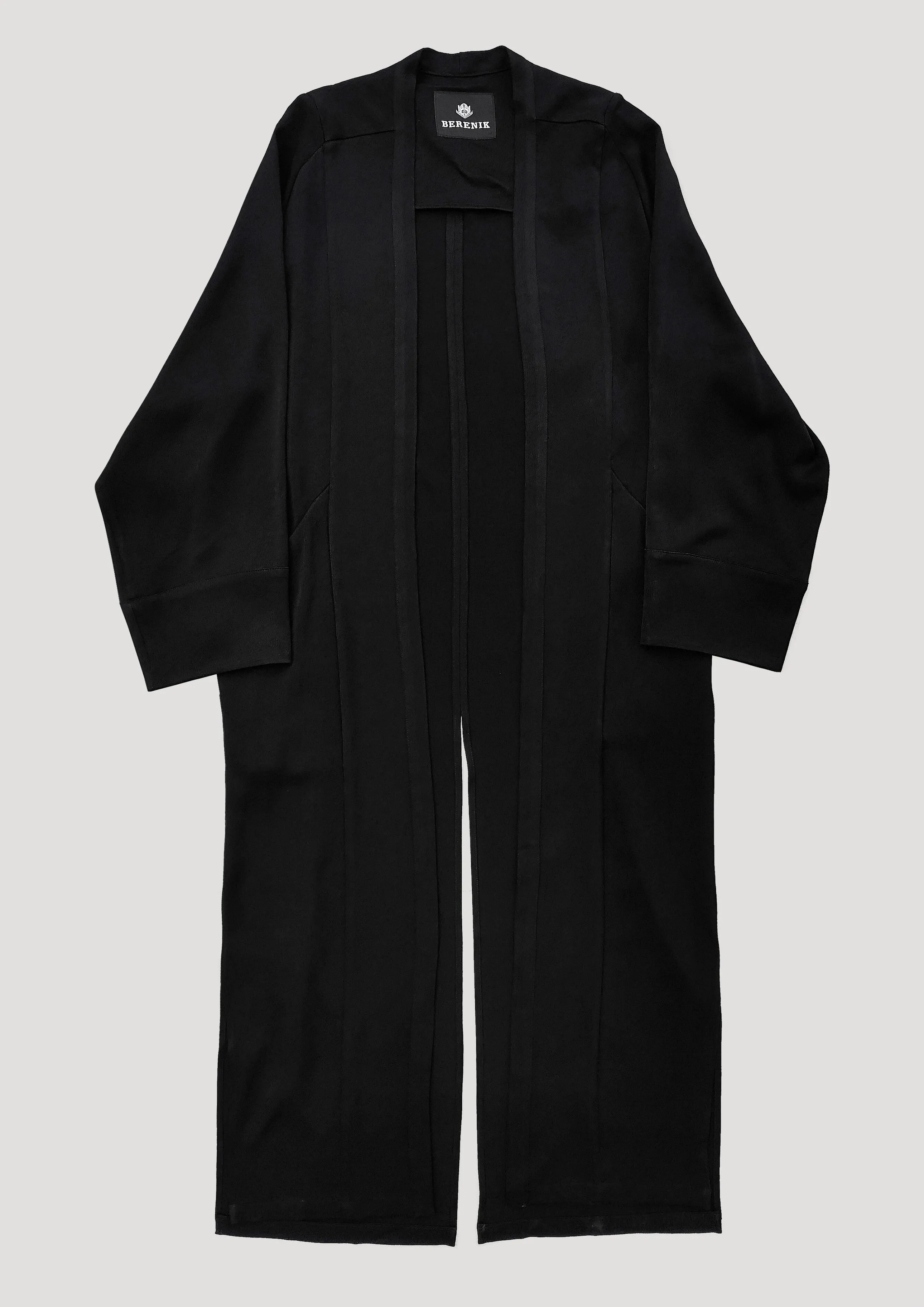 CARDIGAN LONG - HEAVY DRAPING black