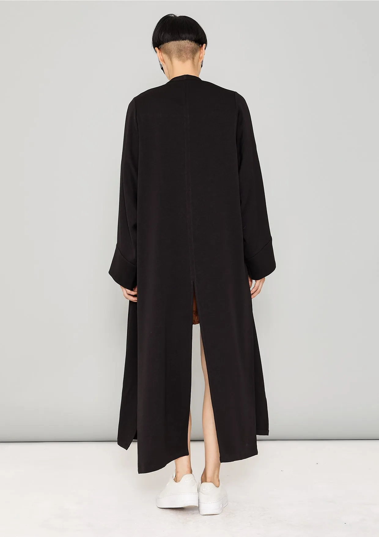 CARDIGAN LONG - HEAVY DRAPING black