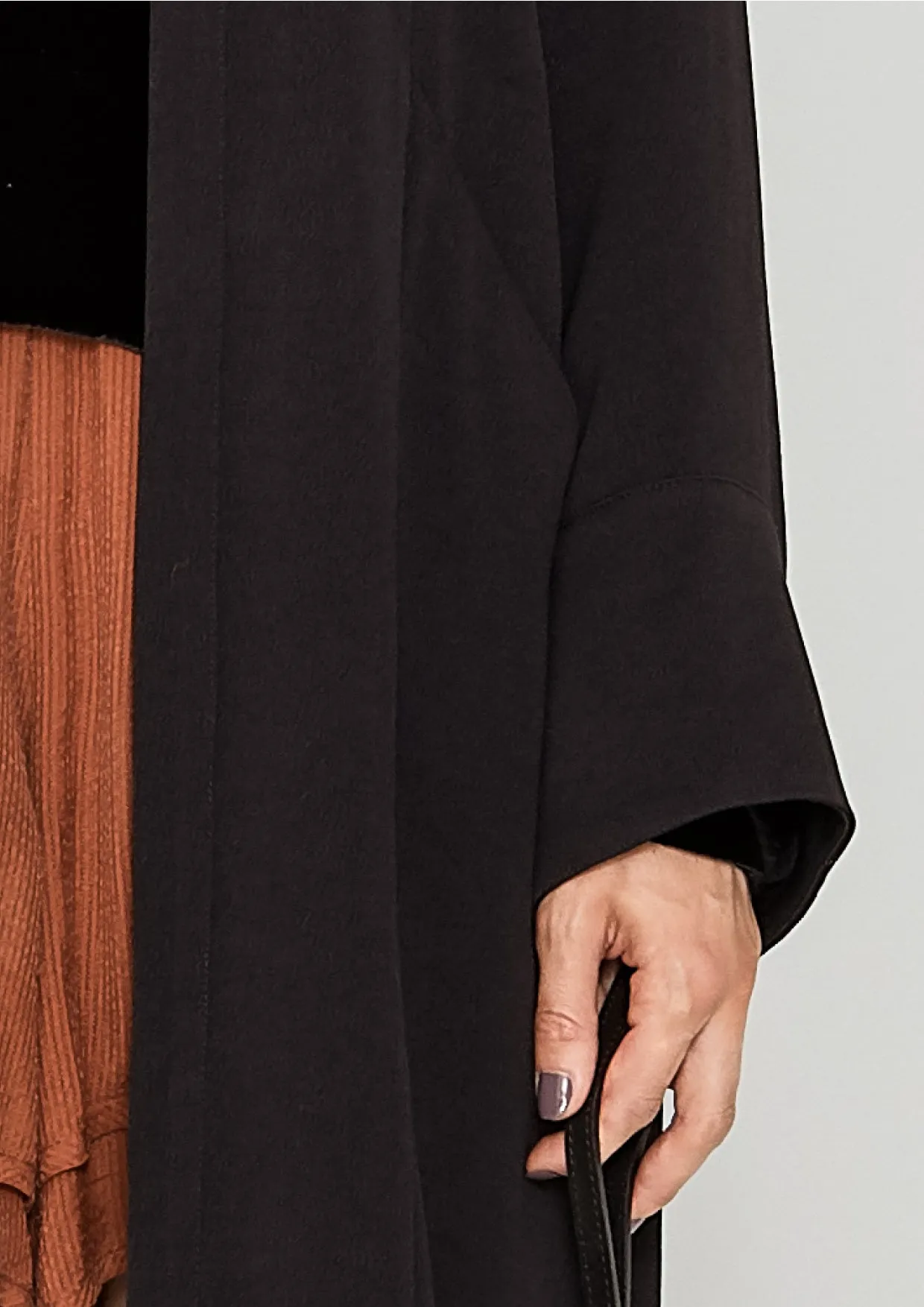 CARDIGAN LONG - HEAVY DRAPING black