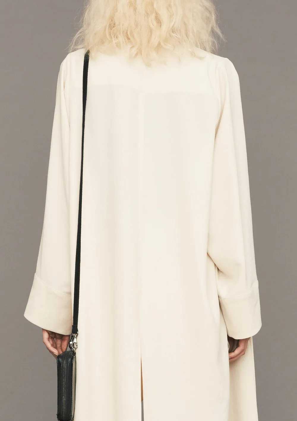 CARDIGAN LONG - SILKY STRETCH CREPE beige