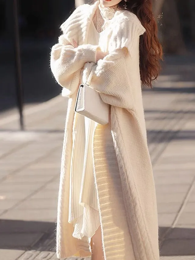 Cardigan Sweater Shirt Collar Knit Oversized Sweater