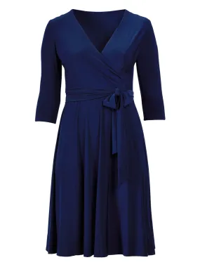 Carlyna Navy Fit-And-Flare Dress