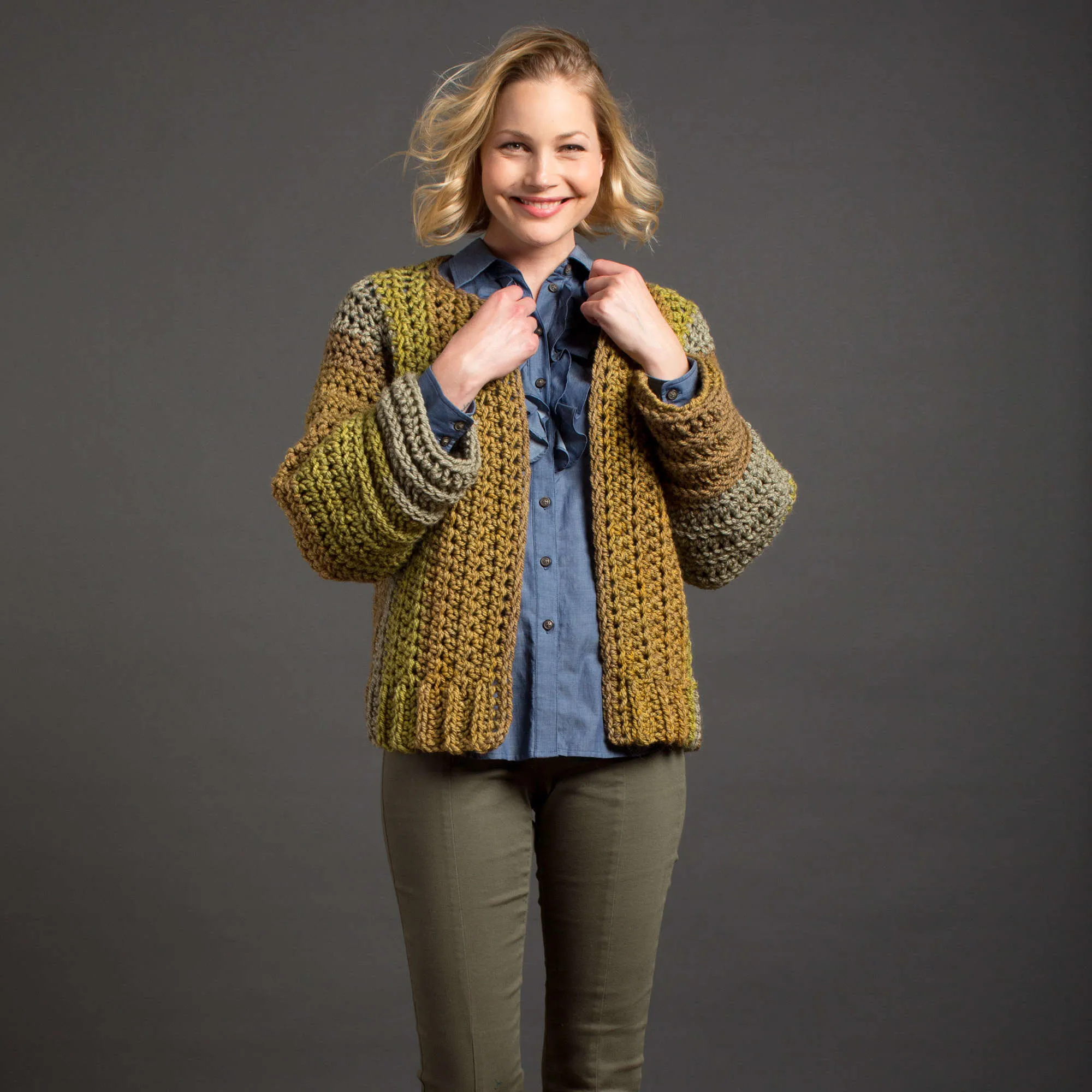 Caron Crochet Boxy Cardigan