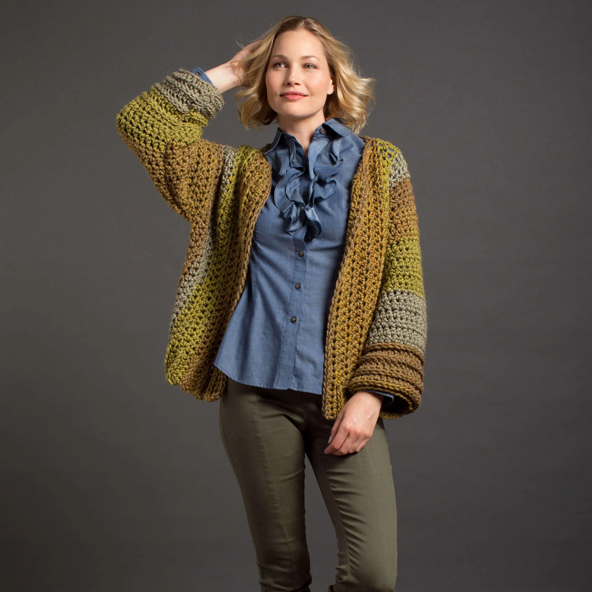 Caron Crochet Boxy Cardigan