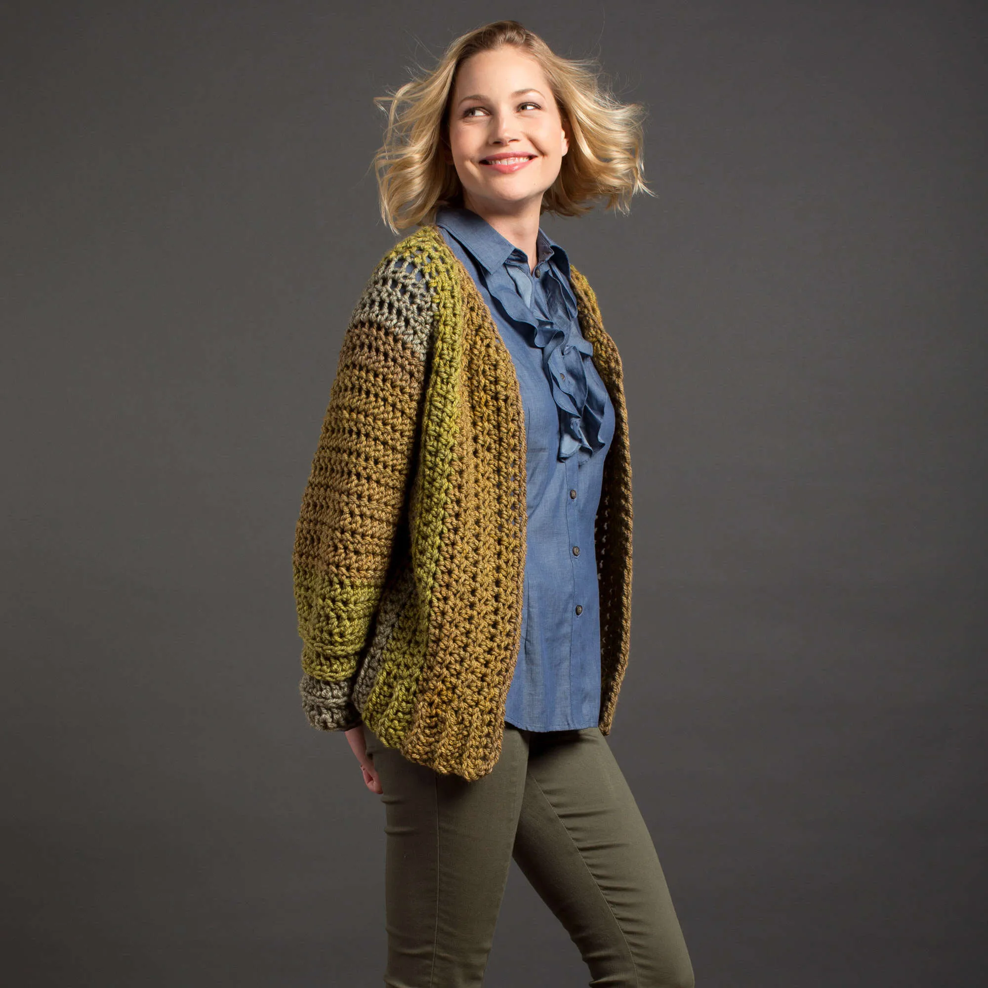 Caron Crochet Boxy Cardigan