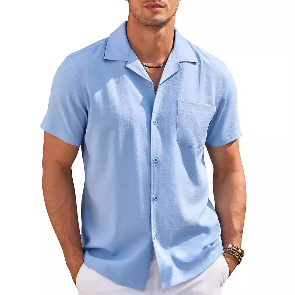 CASUAL BEACH SHORT SLEEVED POLO NECK SHIRT