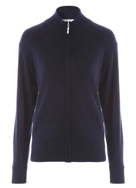 Chloe Merino Zip-Neck Cardigan